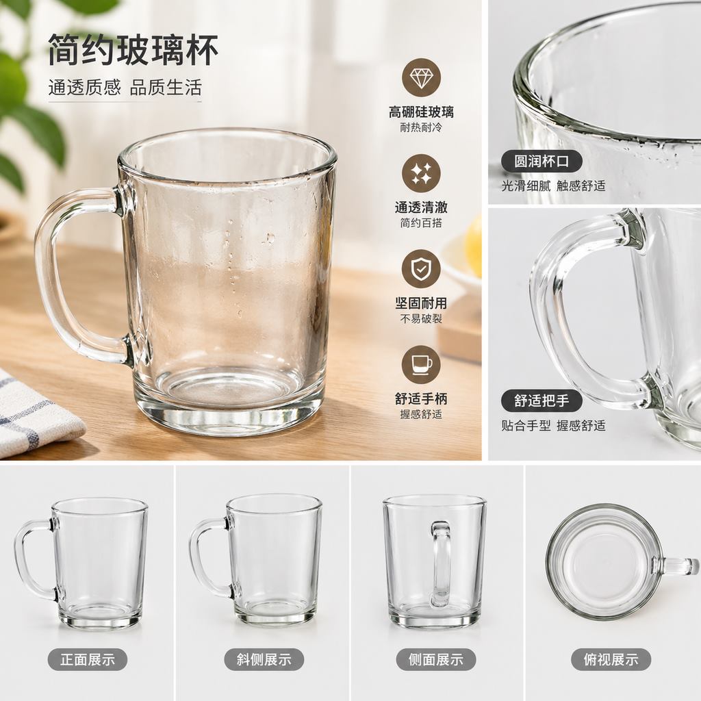 玻璃杯电商详情图
